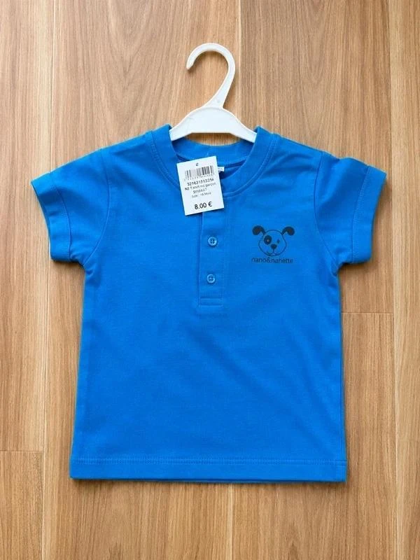 T-shirt garçon Nano & Nanette bleu 18 mois neuf